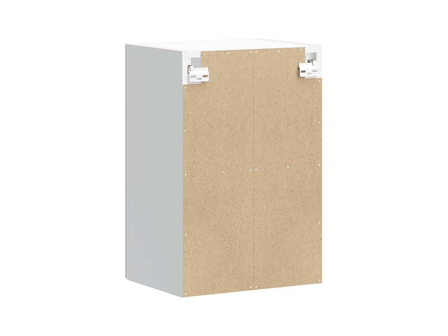 Armoire murale de cuisine avec porte en verre gris béton