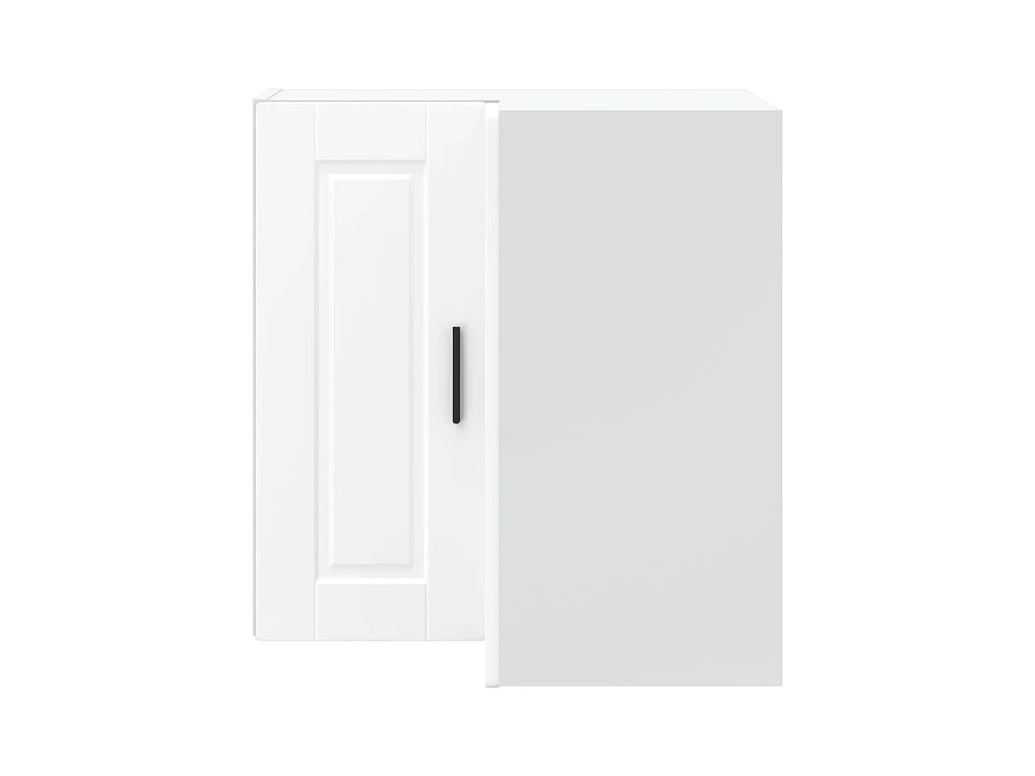 Armario de cocina de esquina de pared de madera de ingeniería blanca Porto