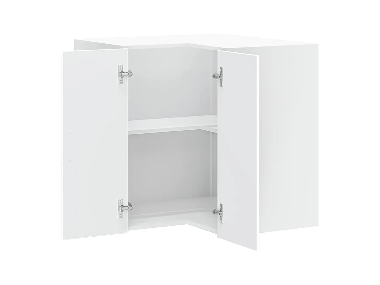 Armario de cocina de esquina de pared de madera de ingeniería blanca Porto