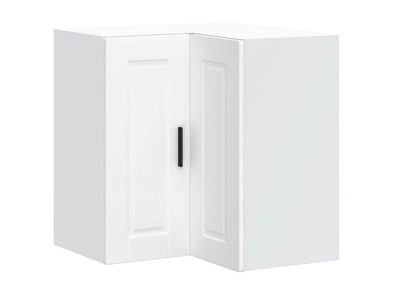 Armoire d'angle murale de cuisine blanc bois d'ingénierie