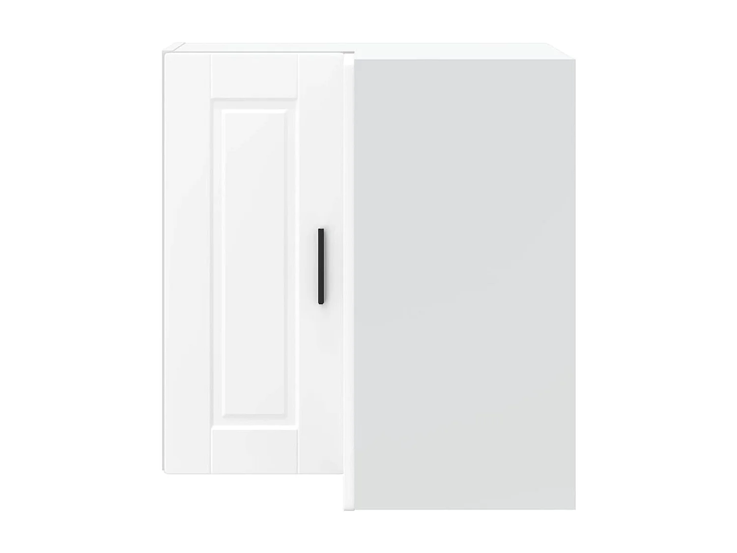 Armoire d'angle murale de cuisine blanc bois d'ingénierie
