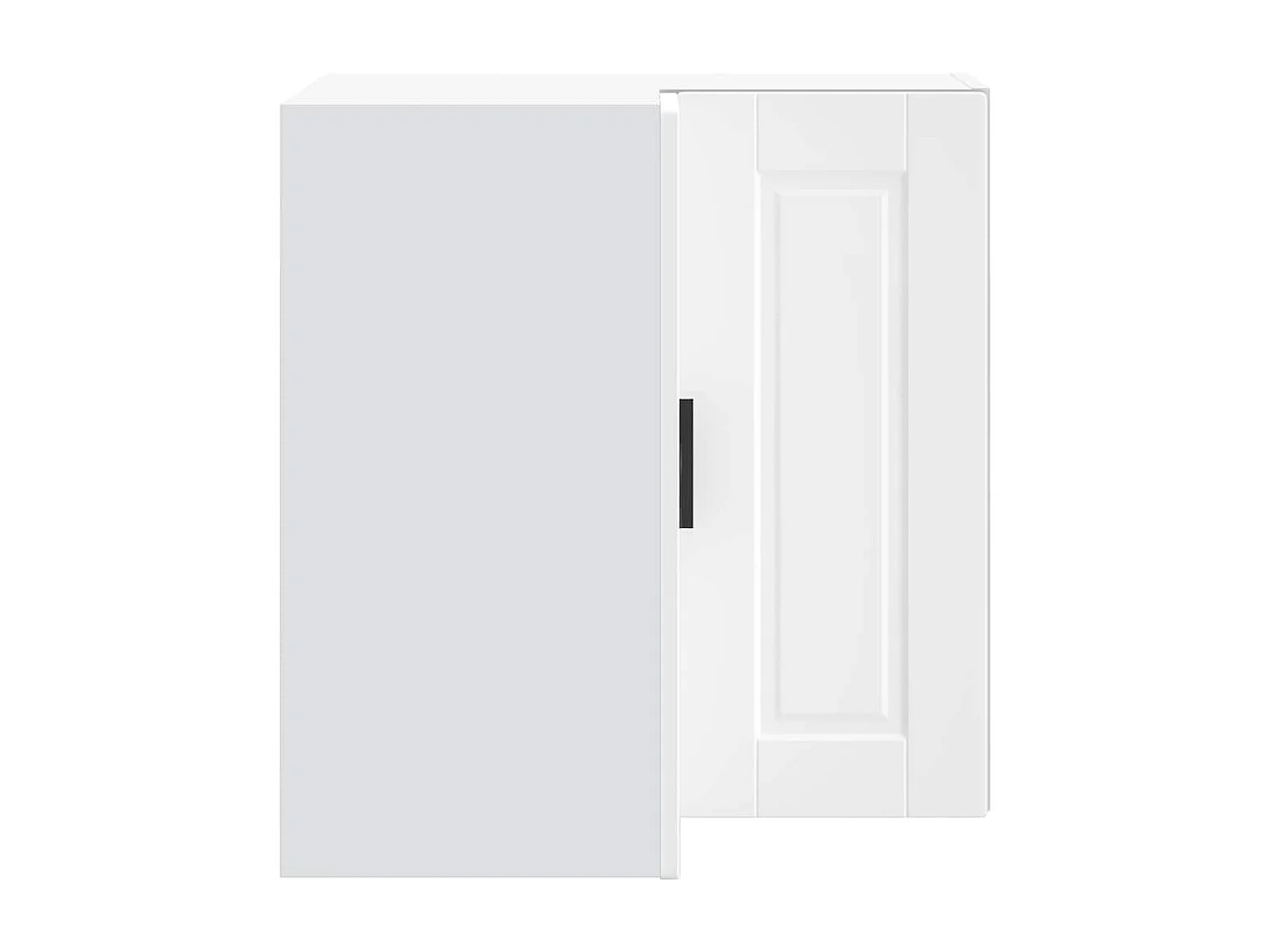Armoire d'angle murale de cuisine blanc bois d'ingénierie