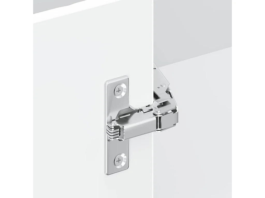 Armoire d'angle murale de cuisine blanc bois d'ingénierie