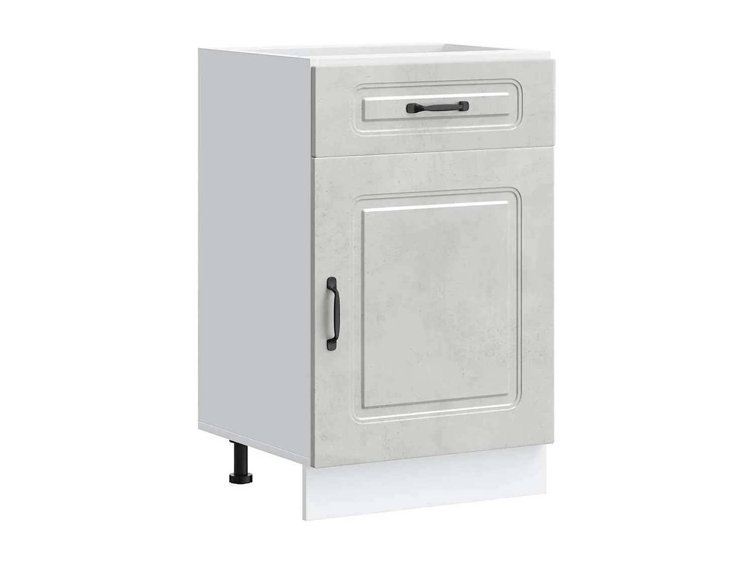 Armoire de cuisine gris béton bois d'ingénierie