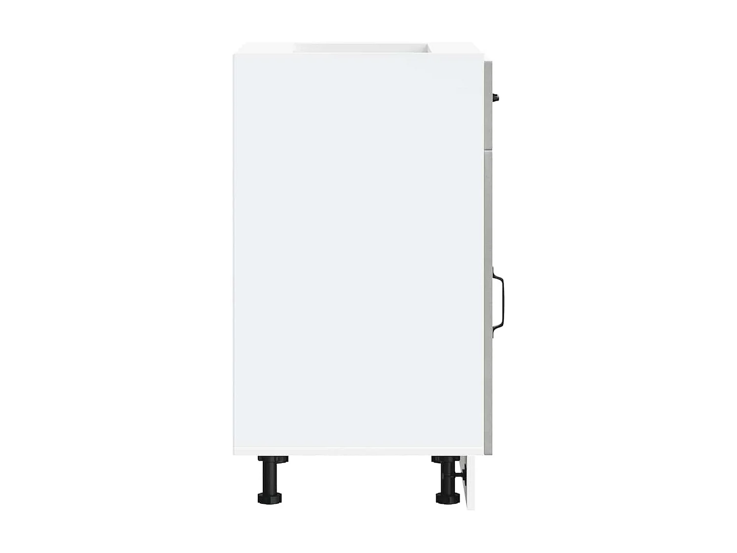 Armoire de cuisine gris béton bois d'ingénierie