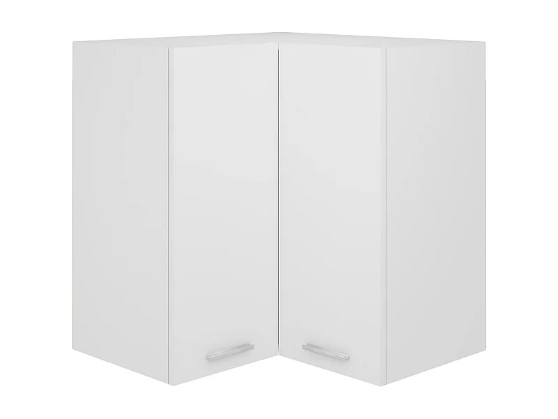 Witte 57x57x60 cm Houten Hanghoekkast