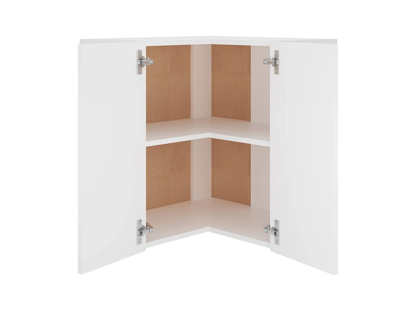 Witte 57x57x60 cm Houten Hanghoekkast