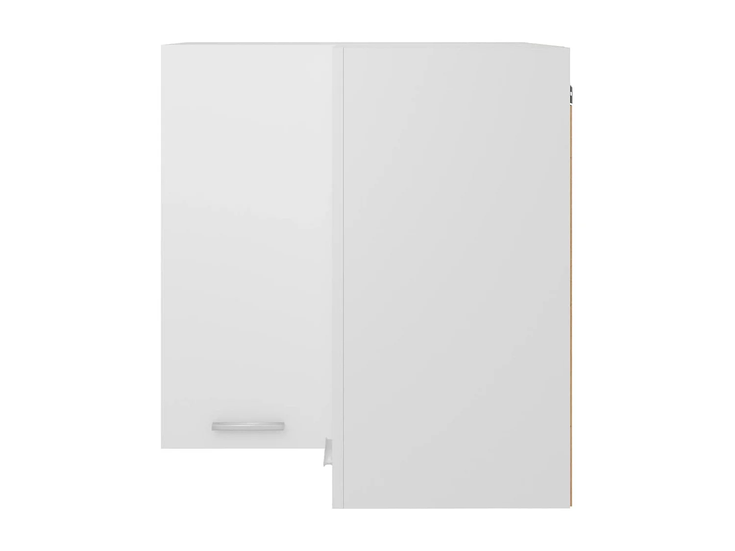 Mobiletto angolare sospeso in legno bianco 57x57x60 cm