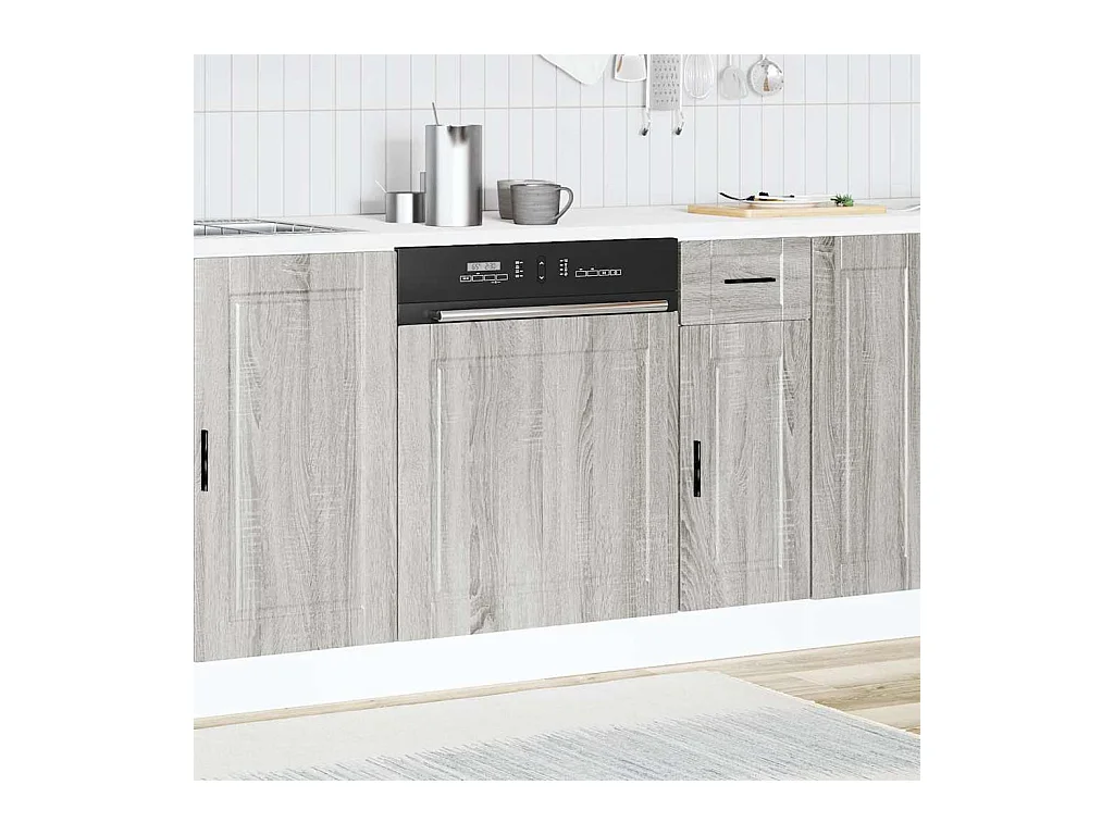 Pannello lavastoviglie Sonoma grigio 60x1,5x67 cm