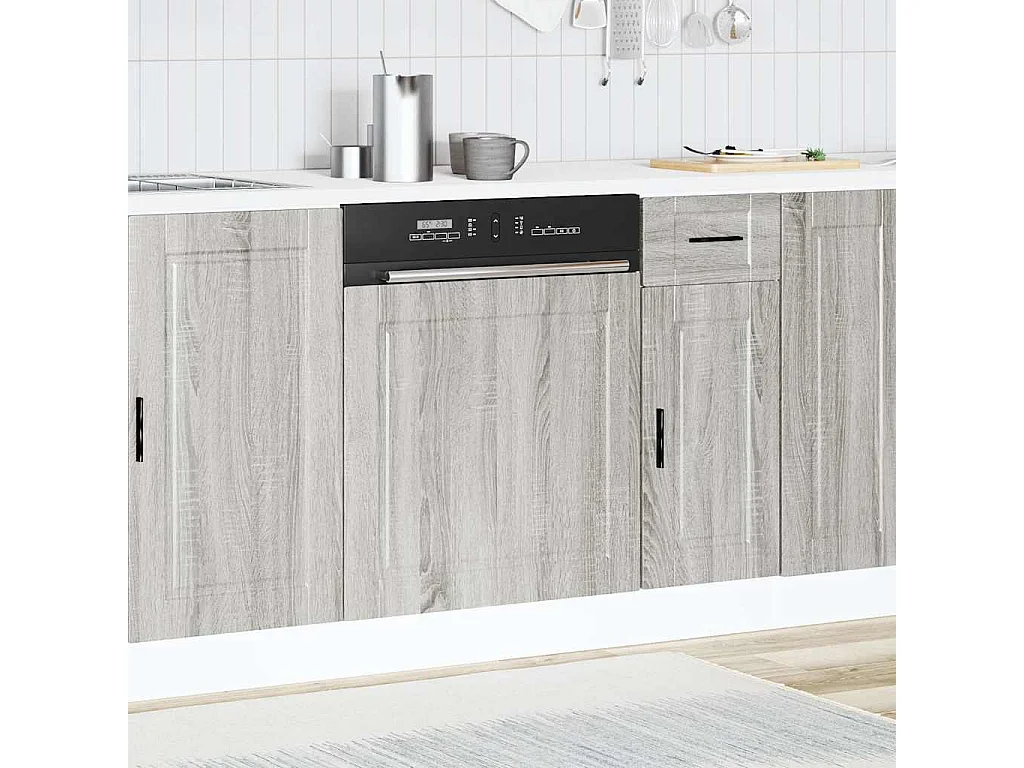 Panneau de lave-vaisselle sonoma gris 60x1,5x67 cm
