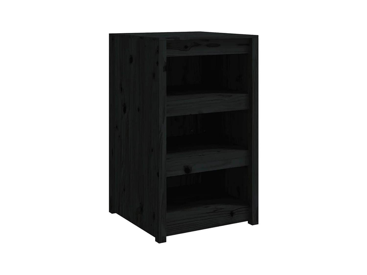 Schwarzer Outdoor-Küchenschrank 55x55x92 cm aus massivem Kiefernholz