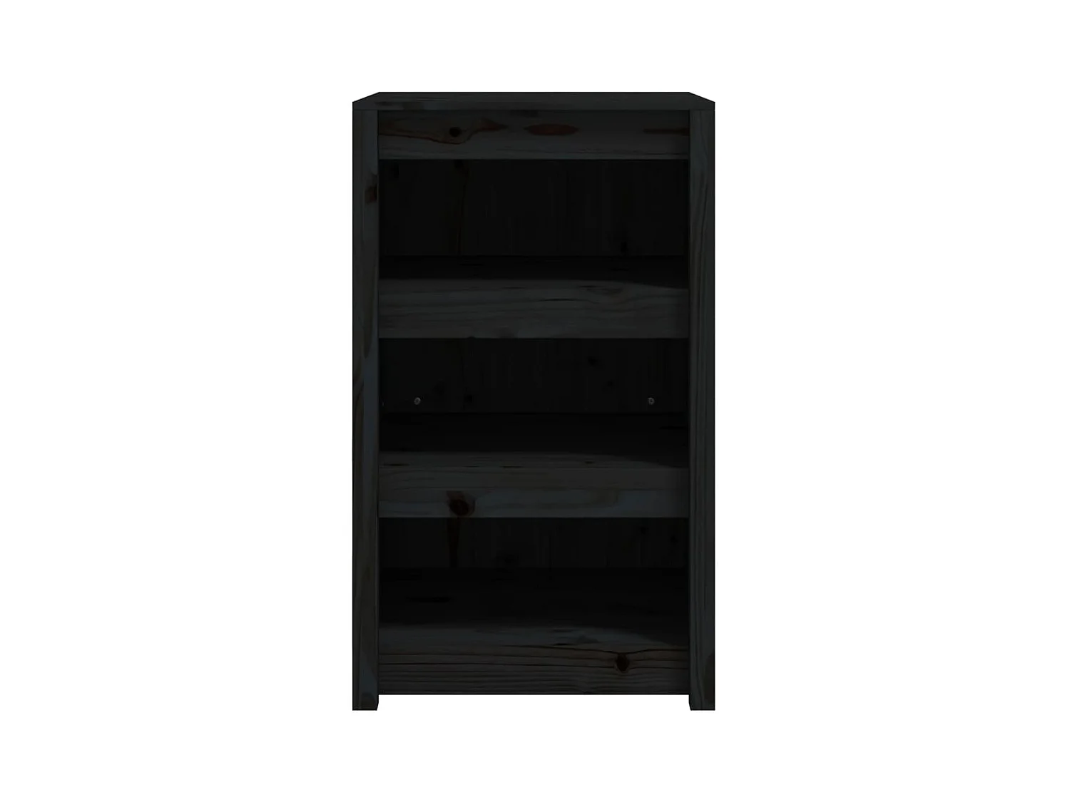 Schwarzer Outdoor-Küchenschrank 55x55x92 cm aus massivem Kiefernholz