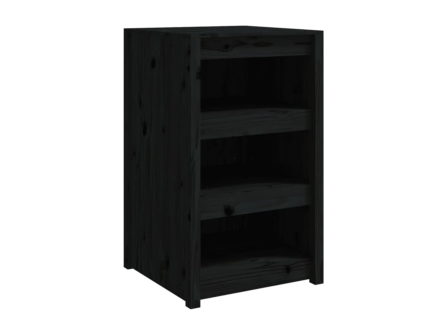 Armoire de cuisine d'extérieur noir 55x55x92 cm bois pin massif