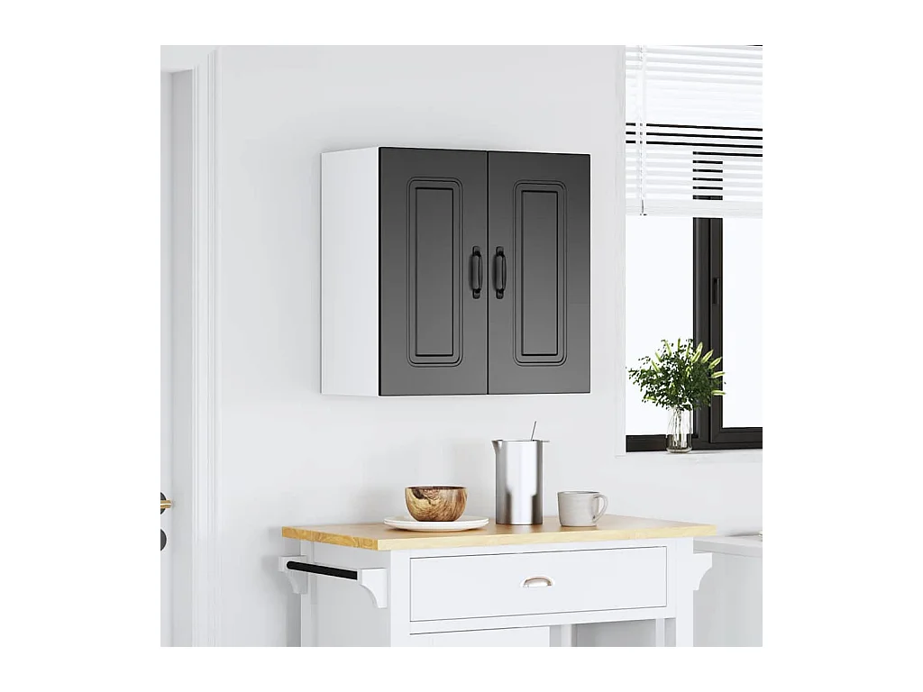 Mobile da cucina in legno ingegnerizzato nero