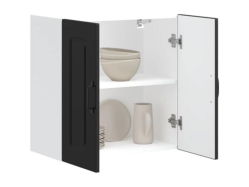 Armoire murale de cuisine noir bois d'ingénierie