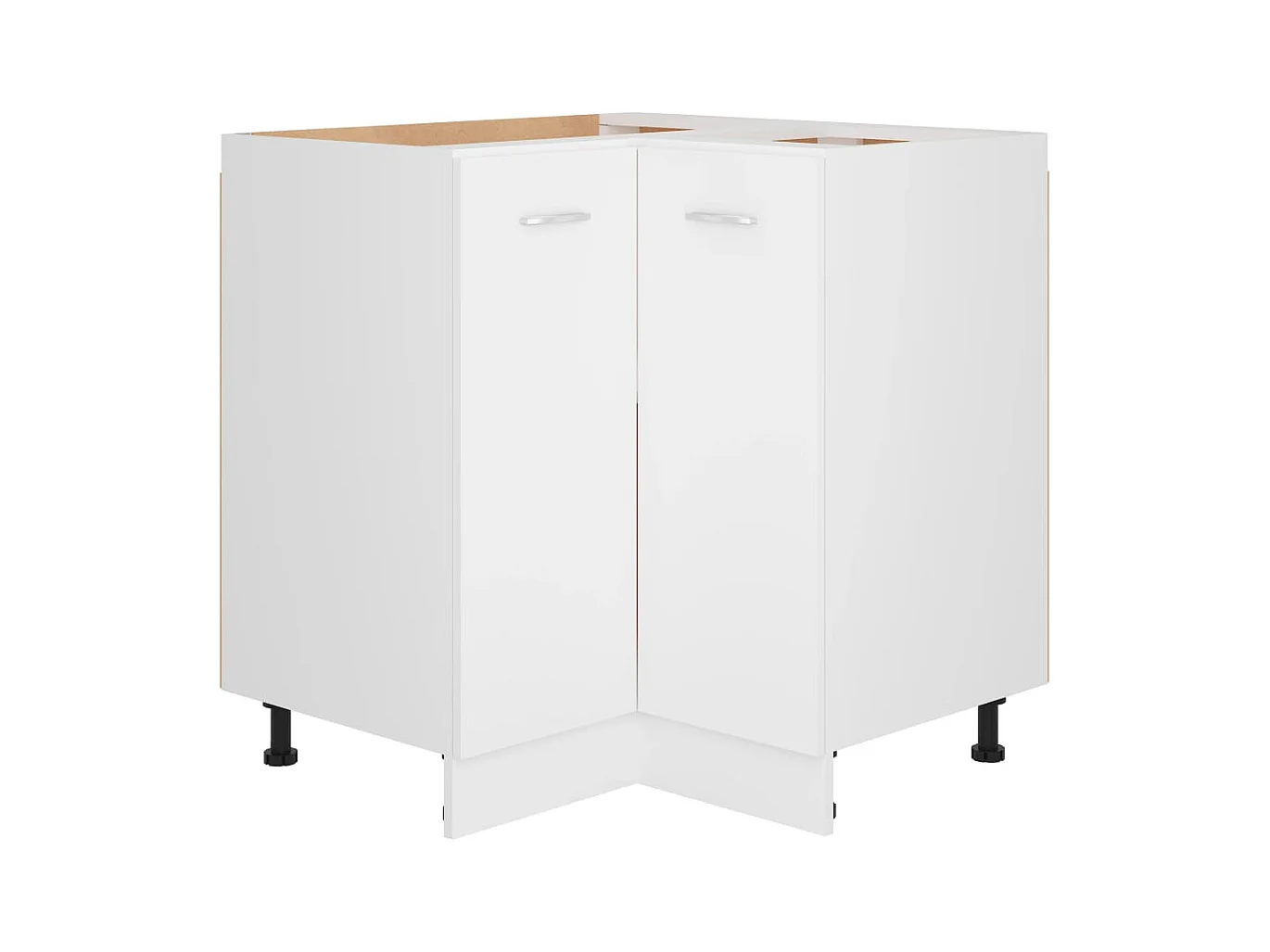 Armoire de plancher d'angle blanc 75,5x75,5x81,5 cm