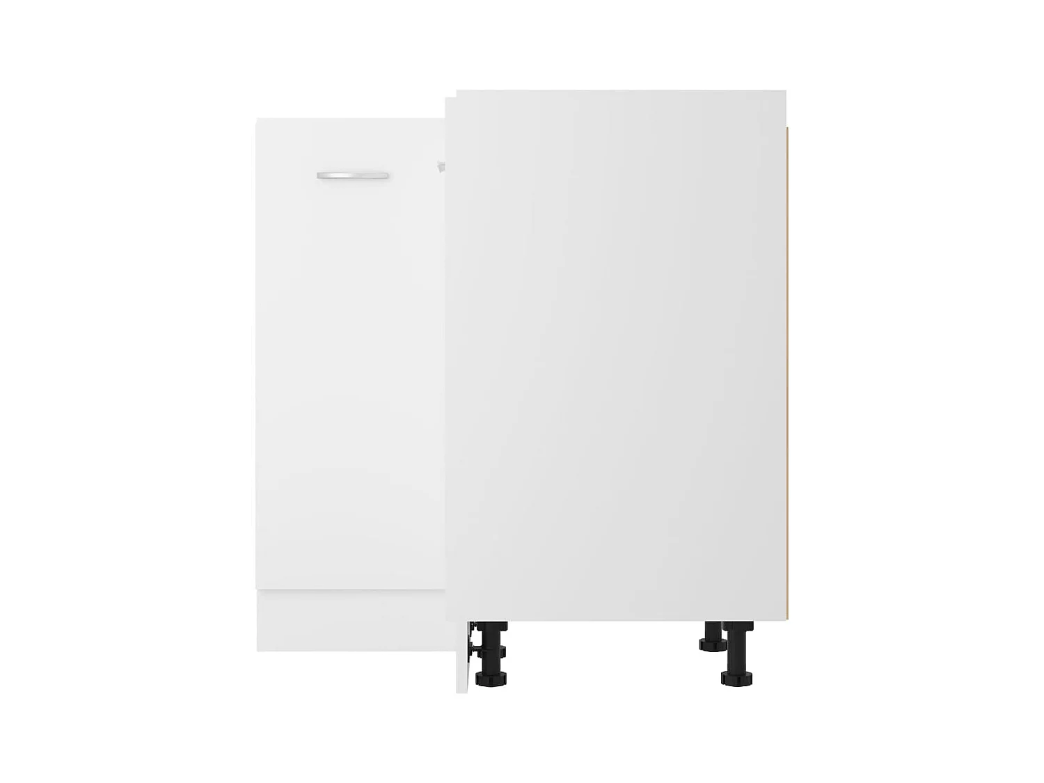 Armoire de plancher d'angle blanc 75,5x75,5x81,5 cm