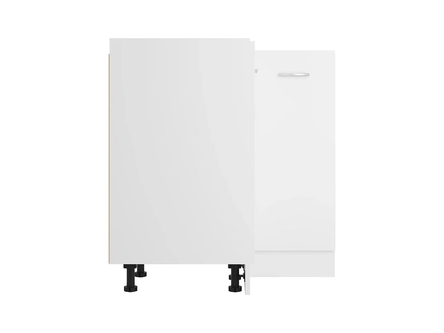 Armoire de plancher d'angle blanc 75,5x75,5x81,5 cm