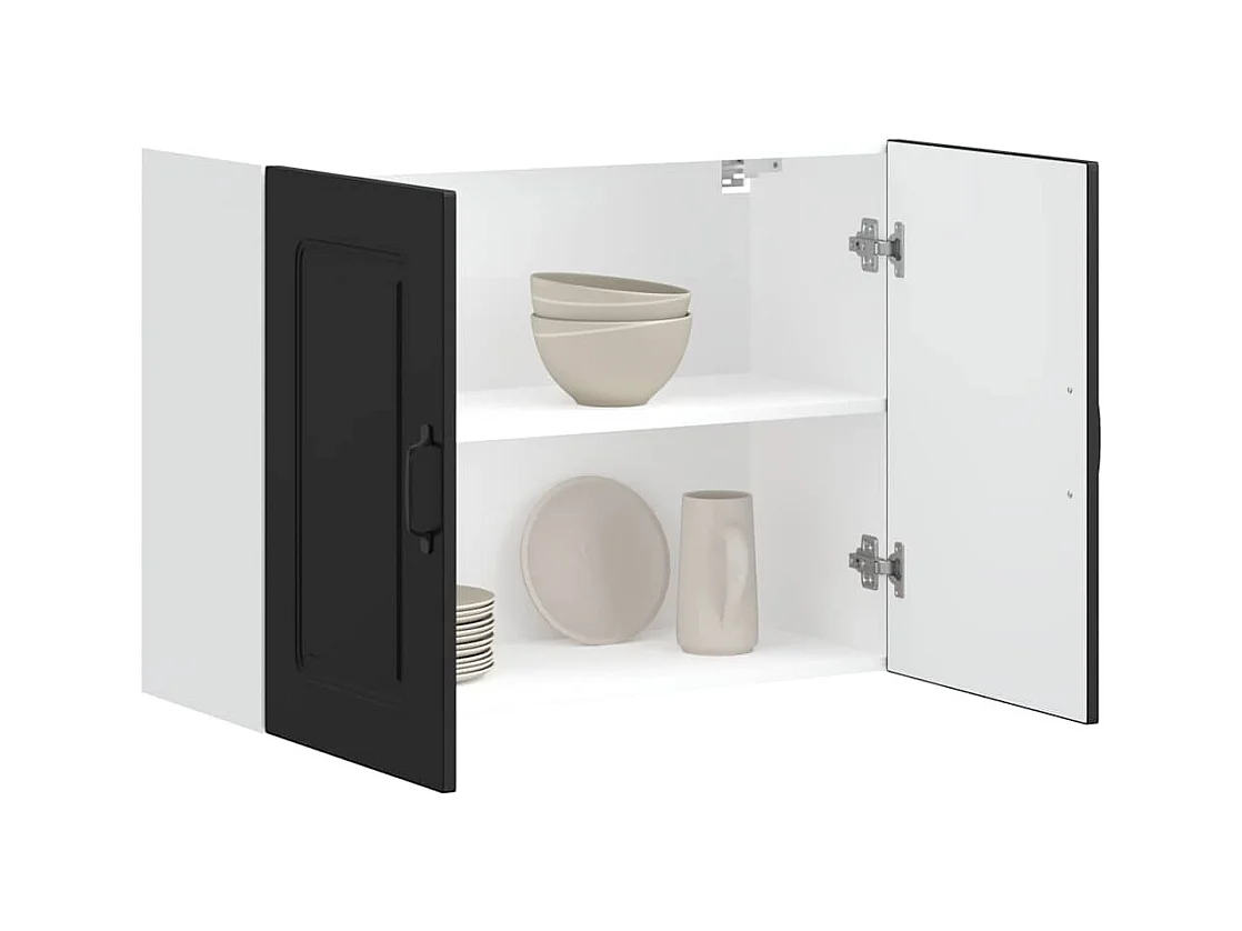 Mobile da cucina in legno ingegnerizzato nero