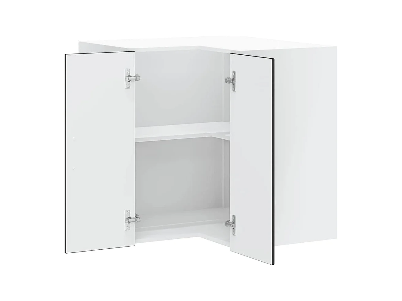 Mobiletto angolare da cucina in legno ingegnerizzato nero Porto