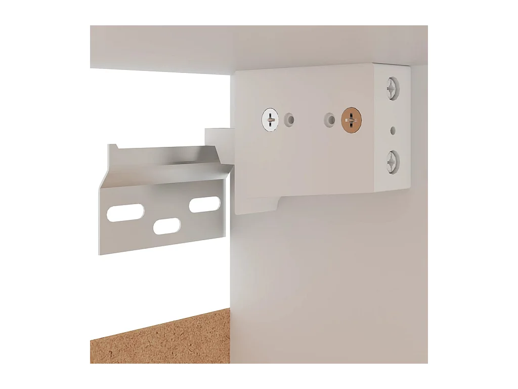 "Lyon"s 2-delige hangkast, wit, 50x31x60 cm