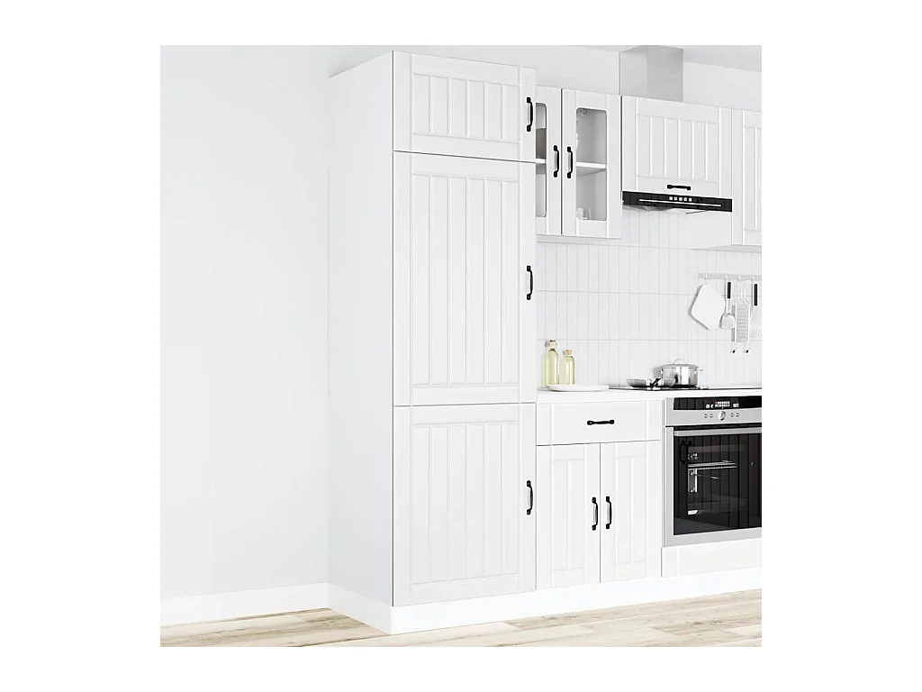 Armoire de cuisine blanc bois d'ingénierie