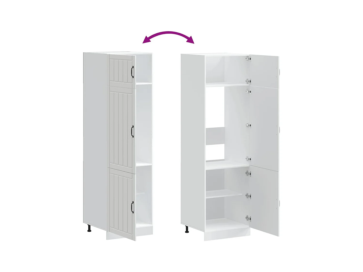 Armoire de cuisine blanc bois d'ingénierie