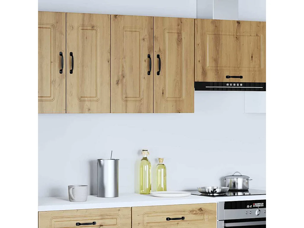 Armoire murale cuisine chêne artisanal bois d'ingénierie