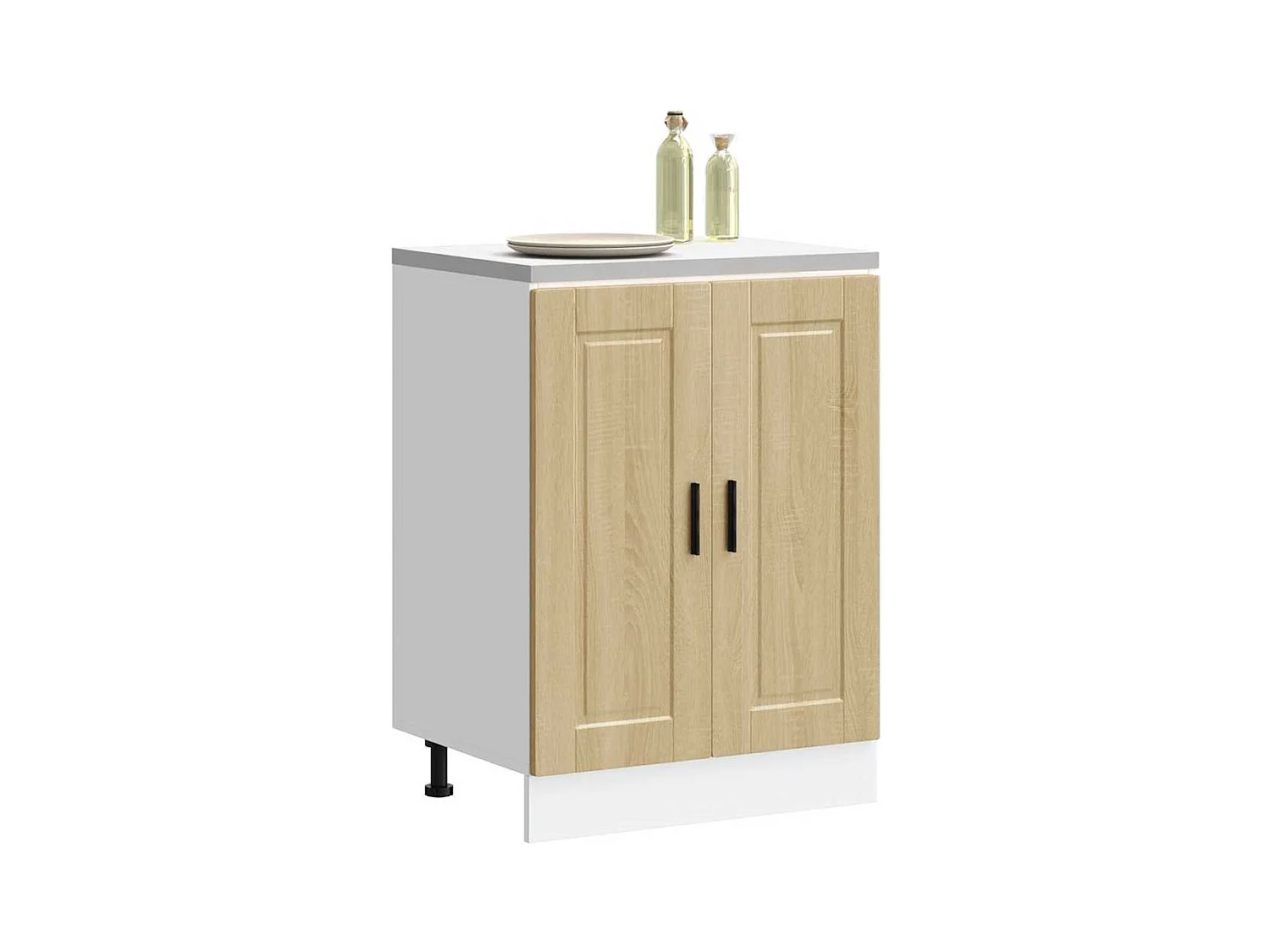 Armoire de cuisine chêne sonoma bois d'ingénierie