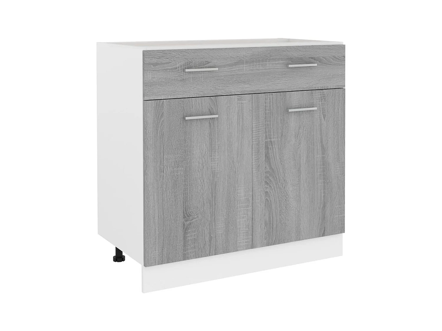 Mobiletto da terra grigio Sonoma con cassetto 80x46x81,5 cm