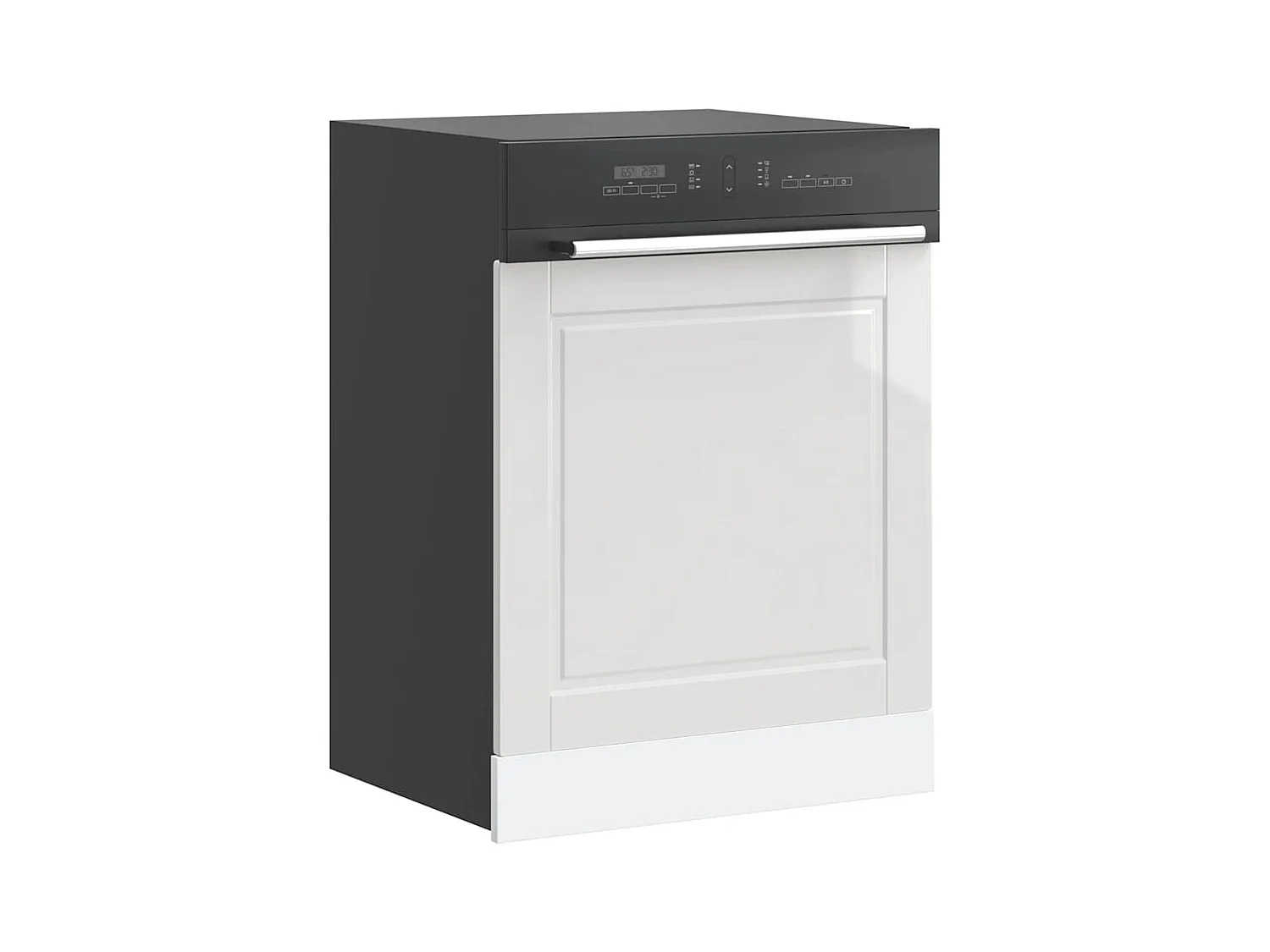 Pannello lavastoviglie bianco lucido 60x1,5x67 cm