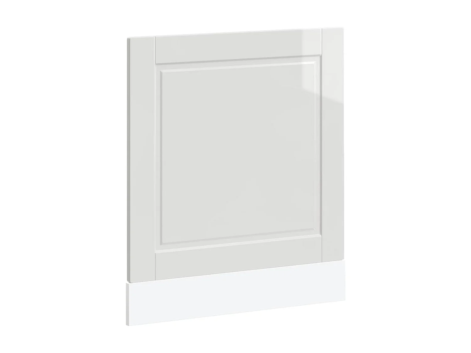 Panneau de lave-vaisselle blanc brillant 60x1,5x67 cm