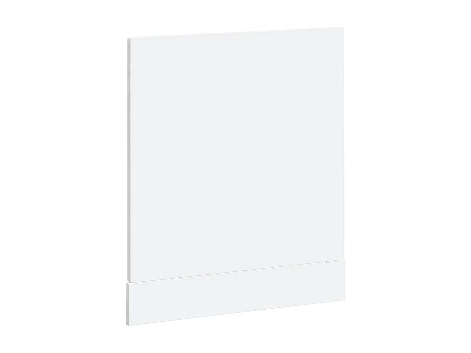 Panneau de lave-vaisselle blanc brillant 60x1,5x67 cm
