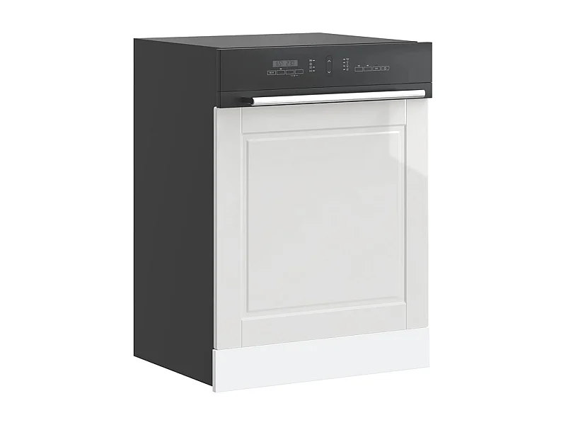 Panneau de lave-vaisselle blanc brillant 60x1,5x67 cm