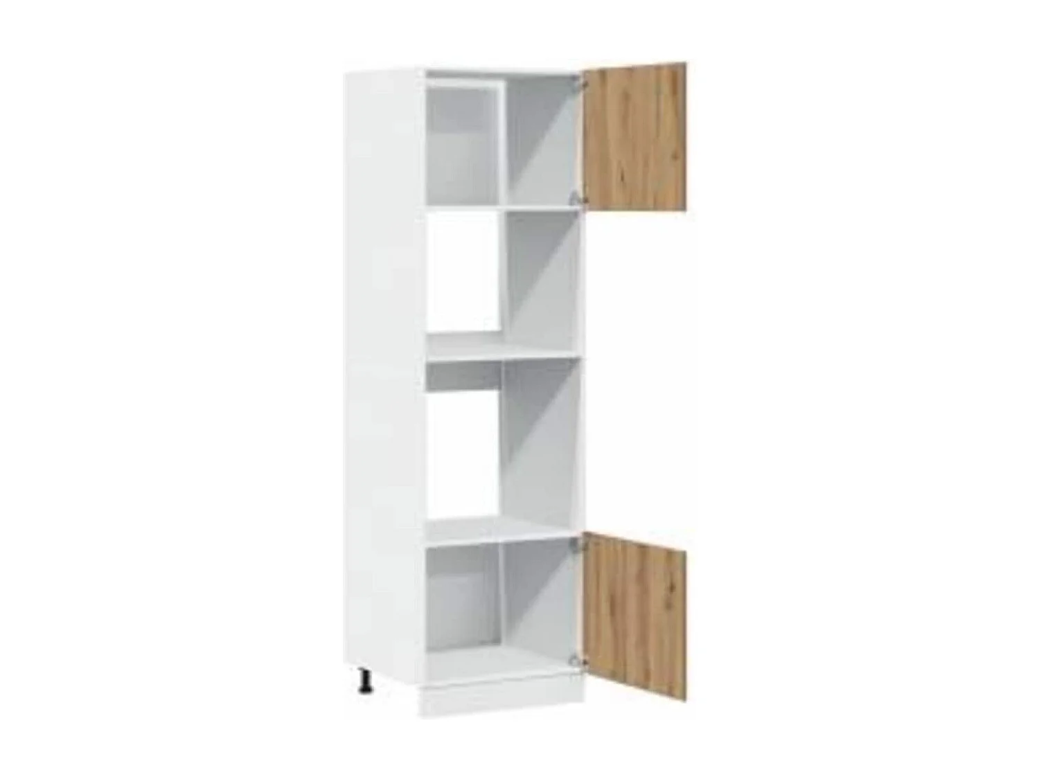 Mueble para microondas "Lyon", roble artesanal, 60x57x207 cm