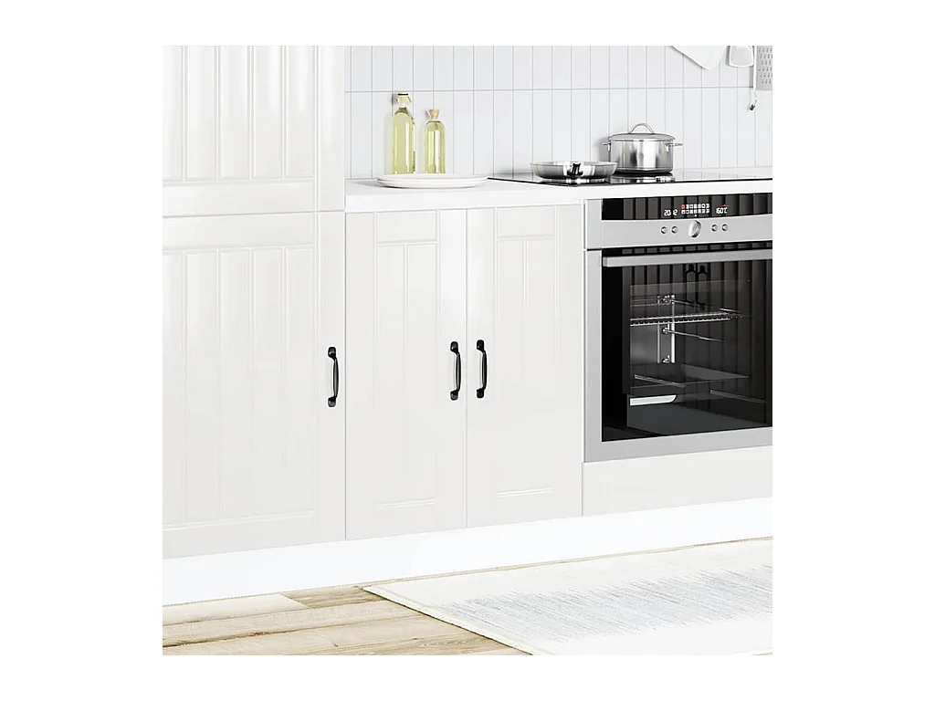 Mobile lavabo base in legno ingegnerizzato bianco lucido Lucca