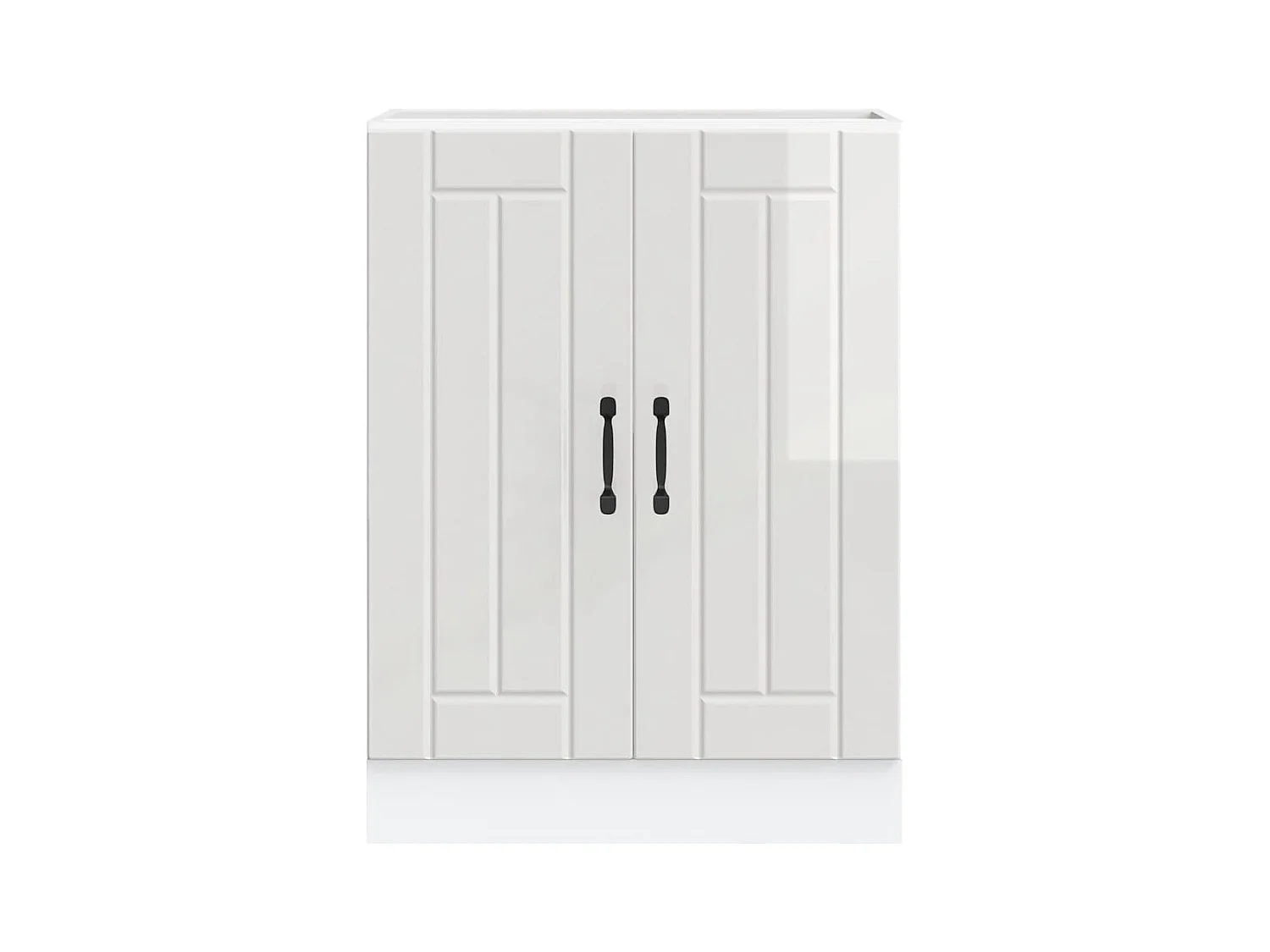 Mobile lavabo base in legno ingegnerizzato bianco lucido Lucca