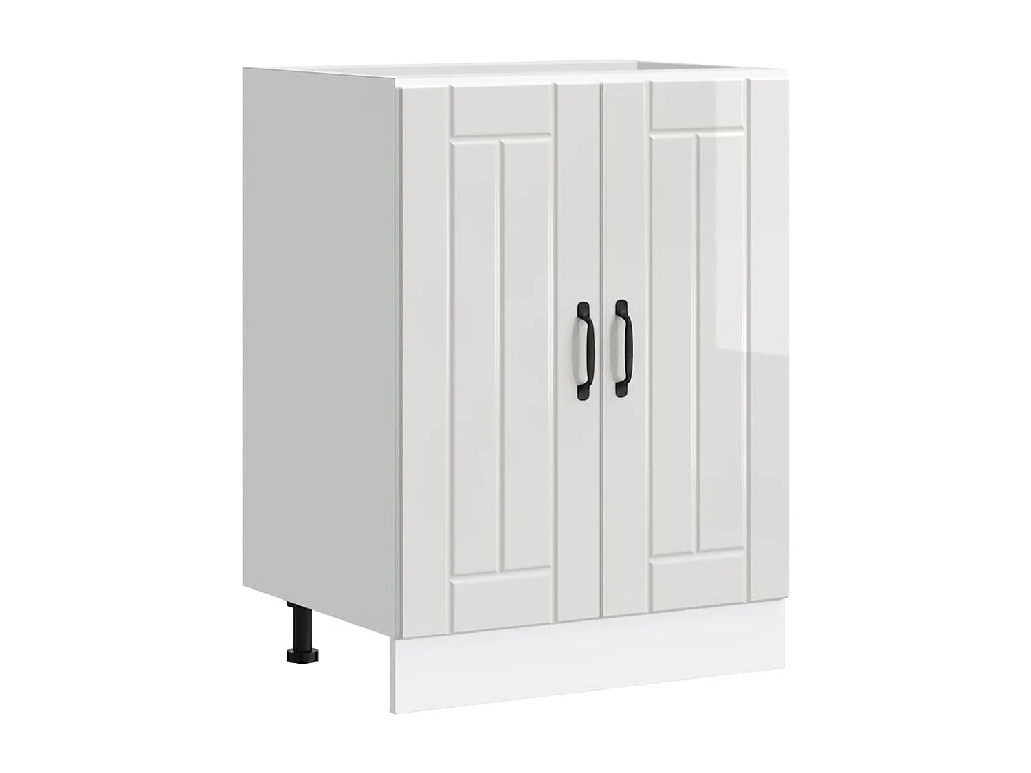 Meuble de base de lavabo blanc brillant bois ingénierie