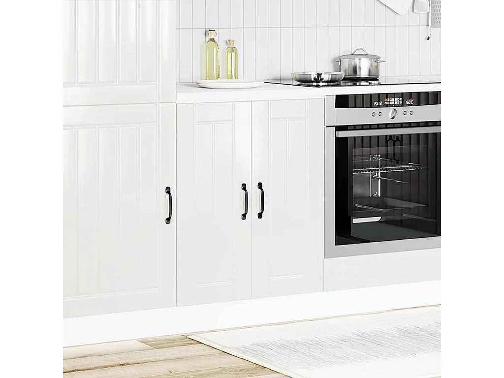 Meuble de base de lavabo blanc brillant bois ingénierie