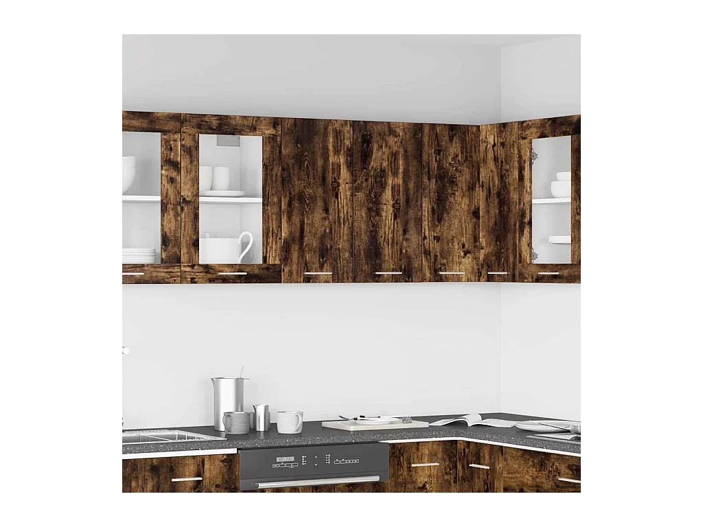 hangkast Gerookt eiken 60x31x60 cm