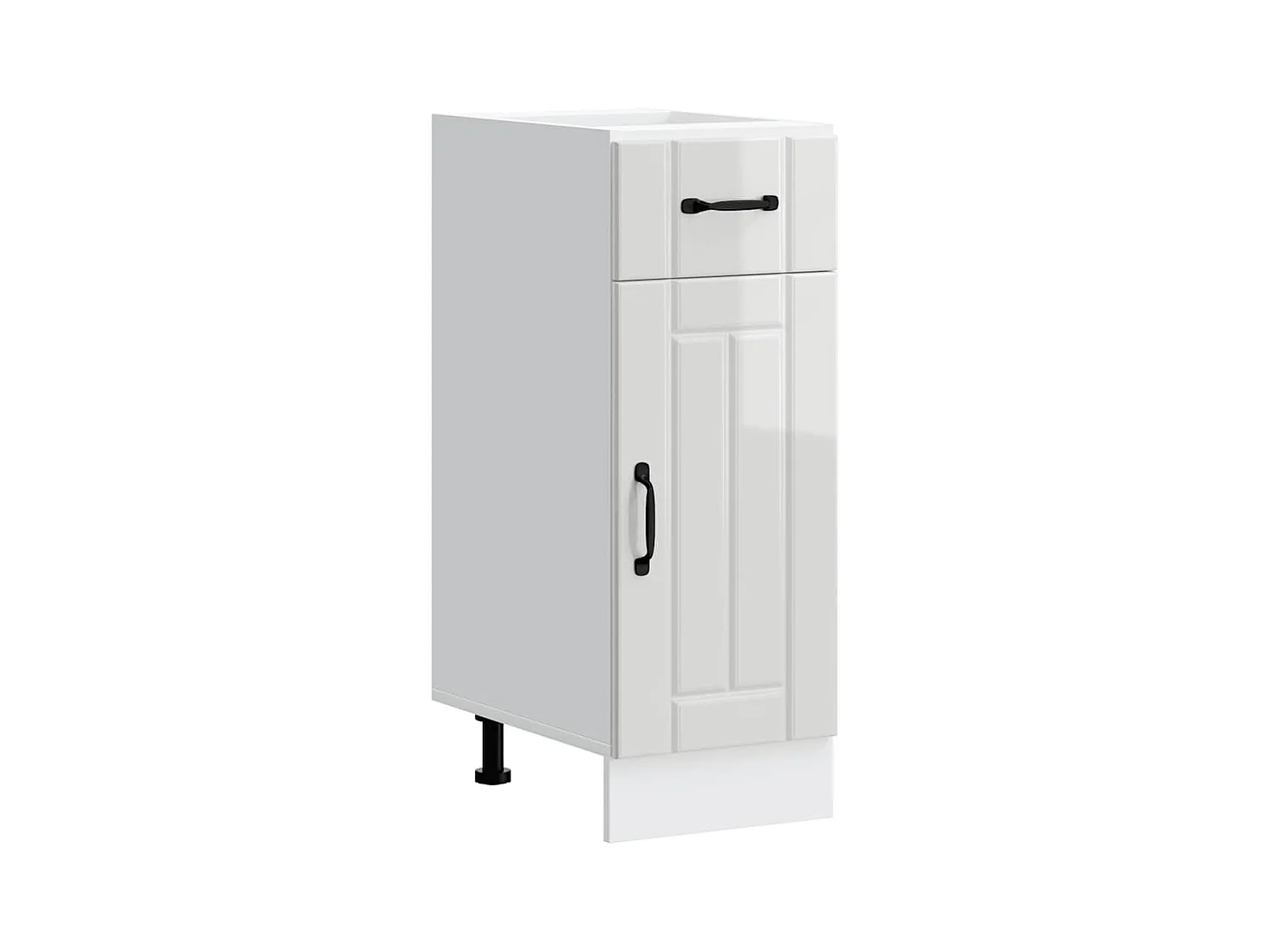 Armoire de cuisine blanc brillant bois ingénierie