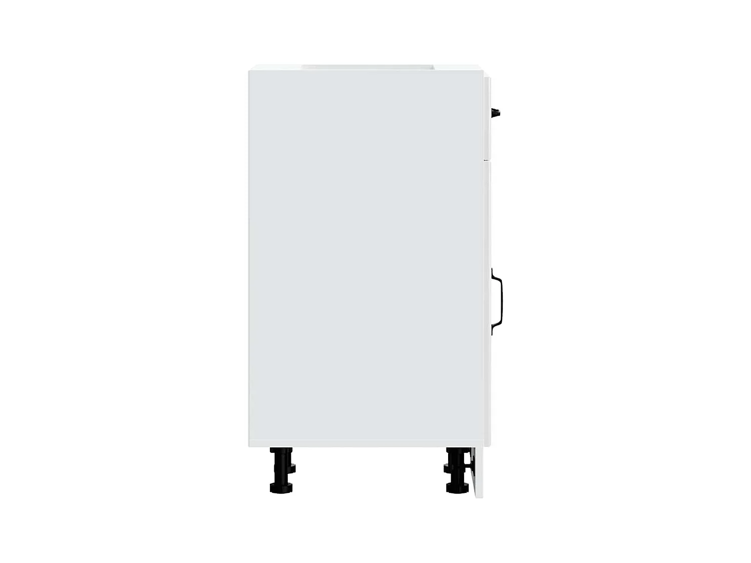 Armoire de cuisine blanc brillant bois ingénierie