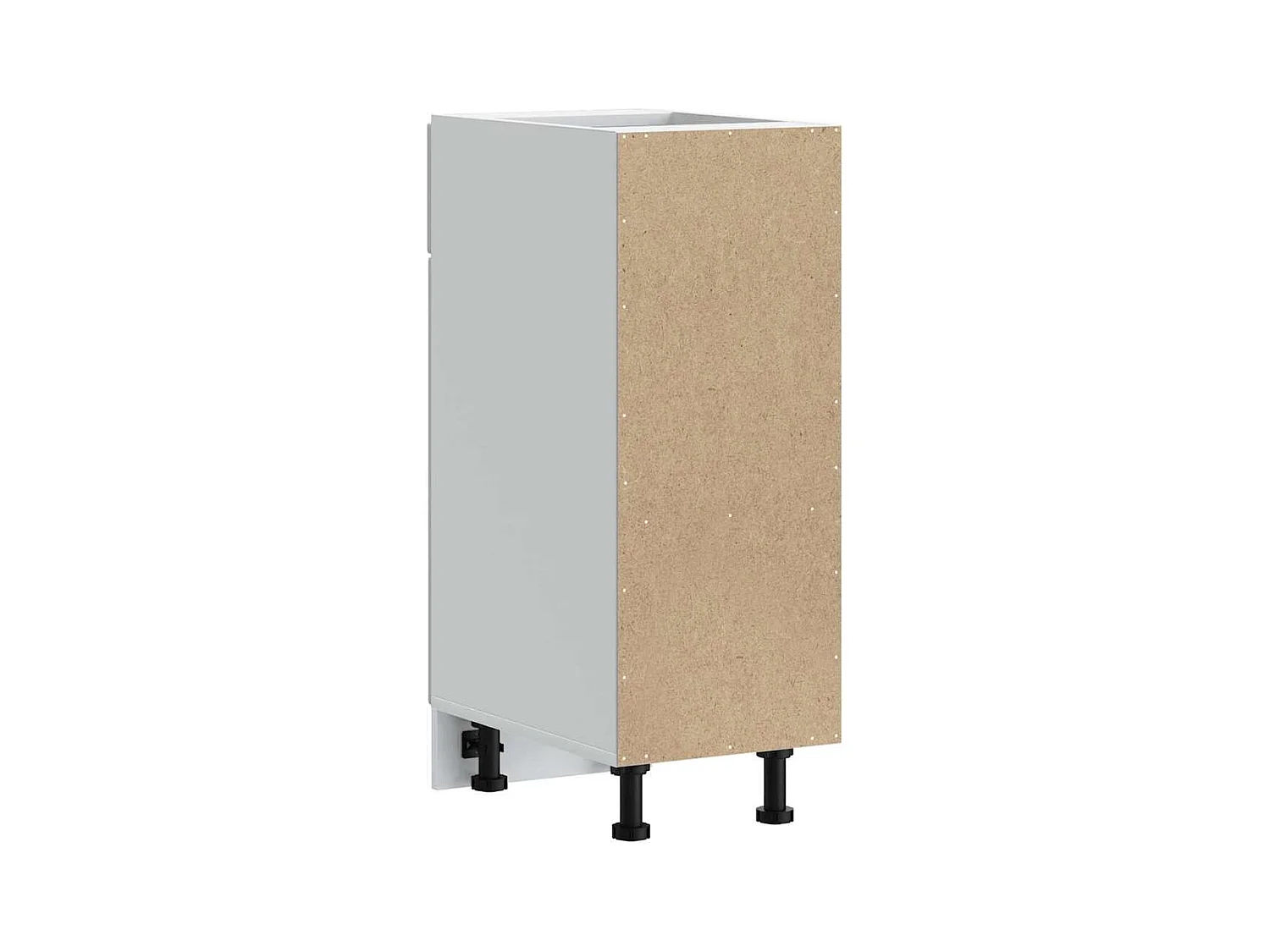 Armoire de cuisine blanc brillant bois ingénierie