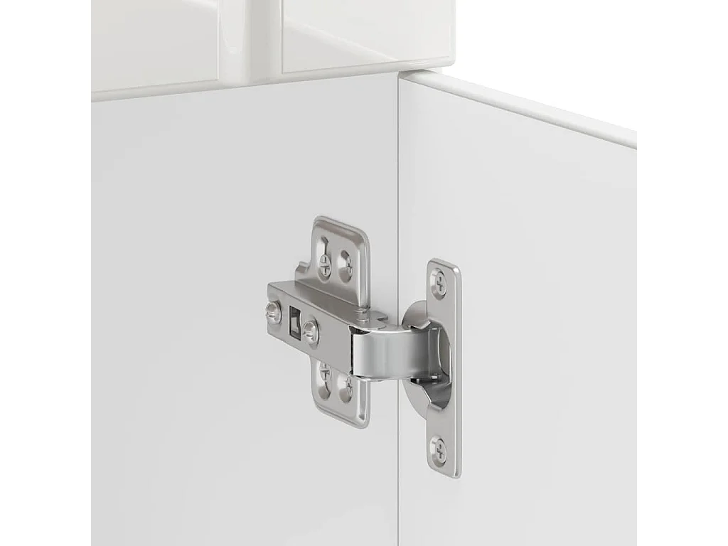 Armoire de cuisine blanc brillant bois ingénierie