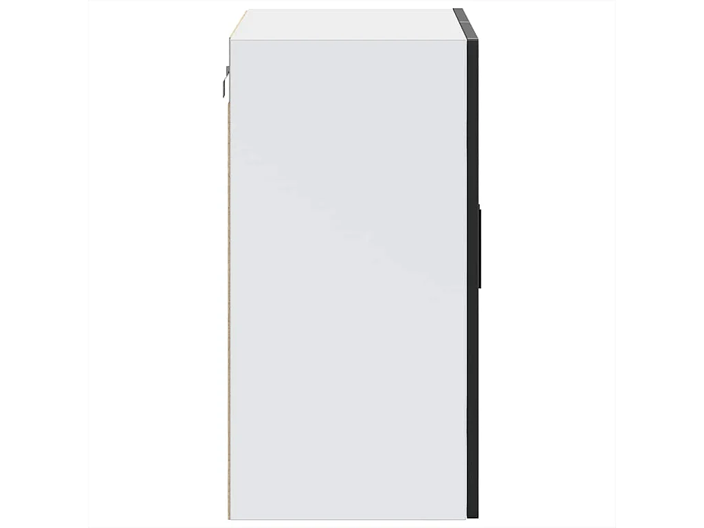 Armoire murale de cuisine avec porte en verre noir