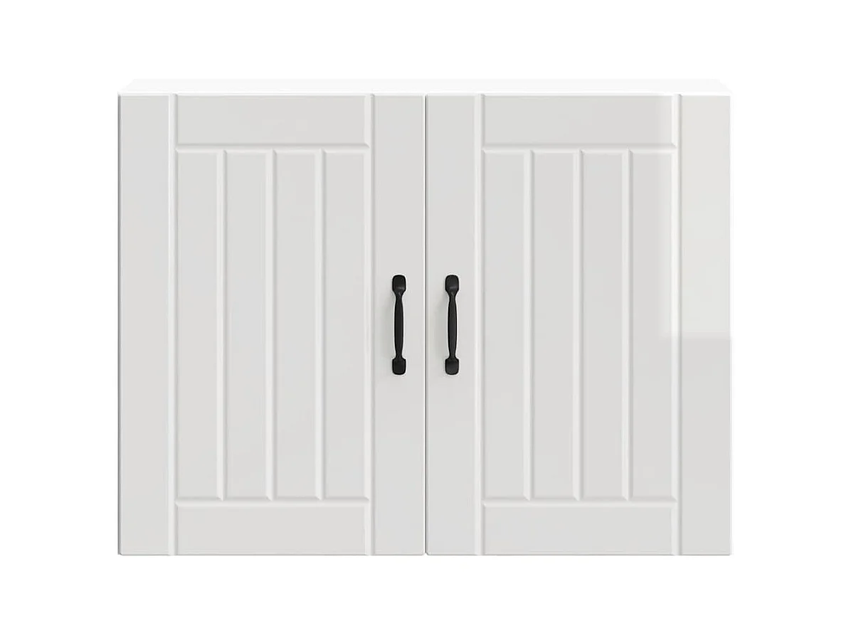 Mobile pensile da cucina in legno ingegnerizzato bianco lucido