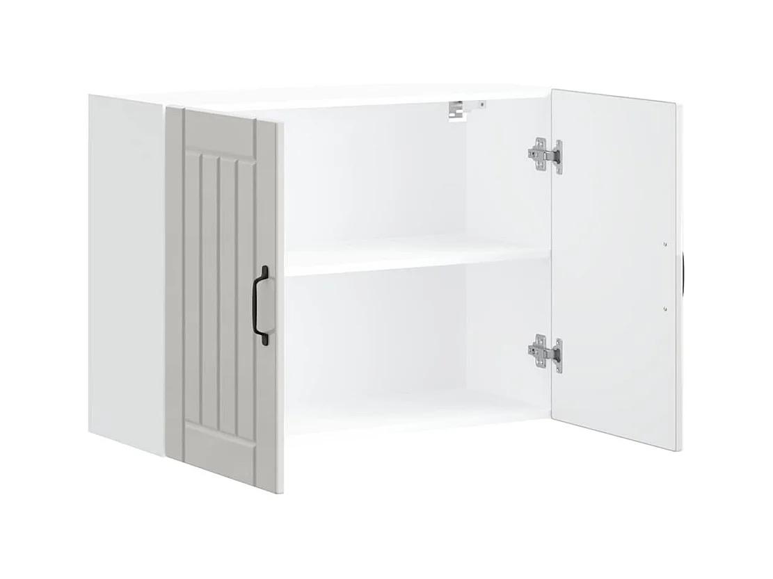 Mobile pensile da cucina in legno ingegnerizzato bianco lucido