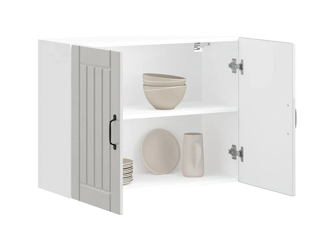 Mobile pensile da cucina in legno ingegnerizzato bianco lucido