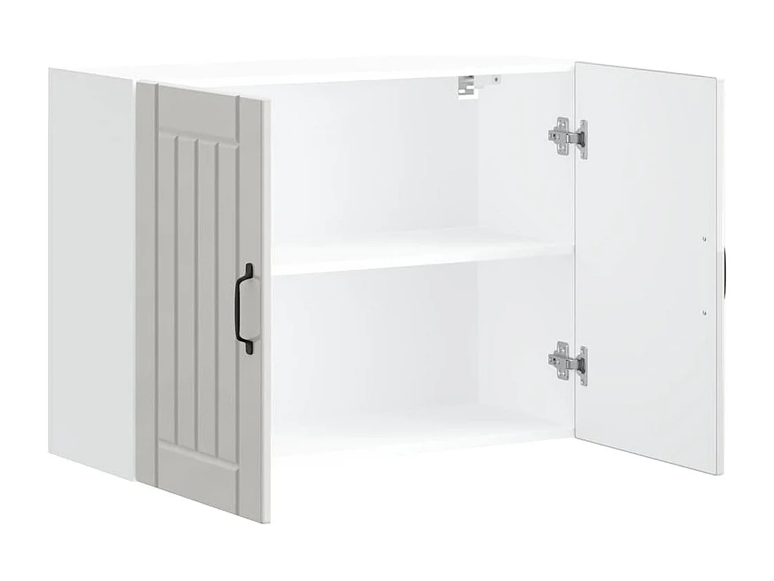 Mobile pensile da cucina in legno ingegnerizzato bianco lucido