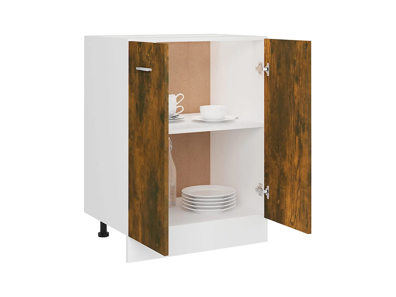 Armoire de plancher Chêne fumé 60x46x81,5 cm